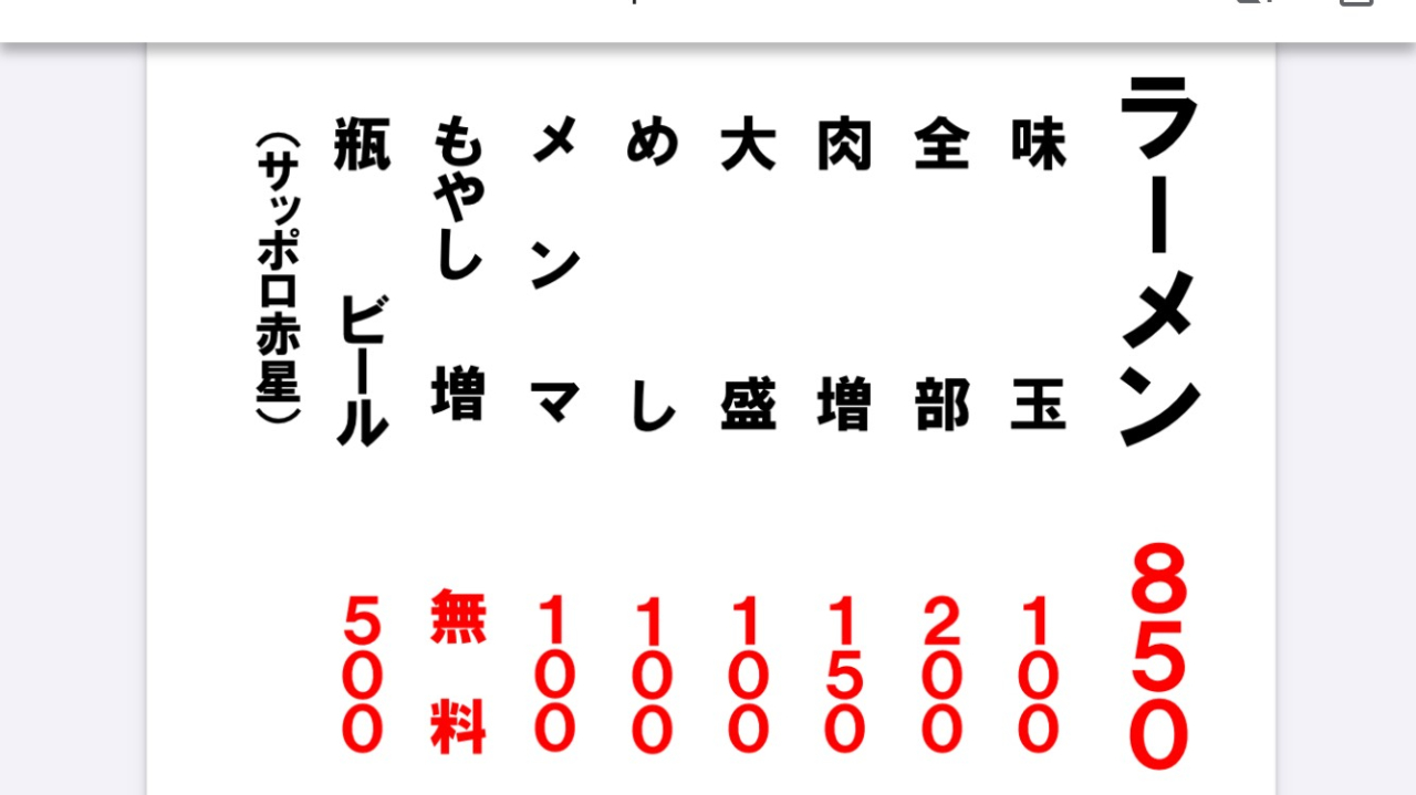 大河新メニュー